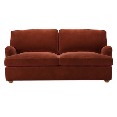 Bluebell 3 Seat Premium Comfort Sofabed in Deep Coral Cashmere Velvet