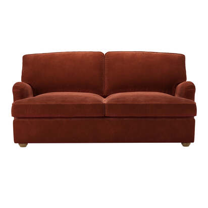 Bluebell 2.5 Seat Sofa Bed in Deep Coral Cashmere Velvet