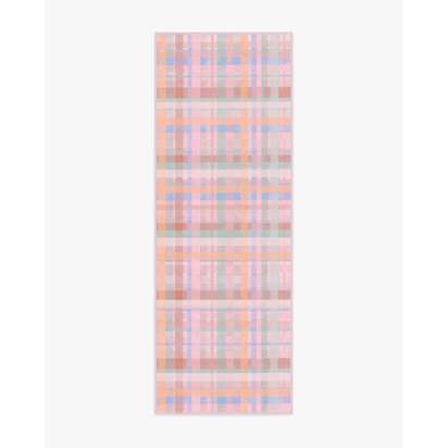 Cora Multicolour Pink Flatwoven Rug - 75 x 215 cm - Rug + Pad System