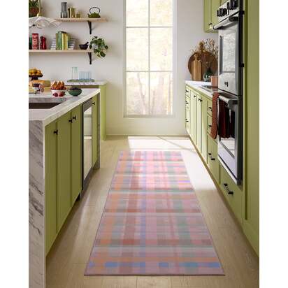 Cora Multicolour Pink Flatwoven Rug - 185 x 275 cm - Rug + Pad System