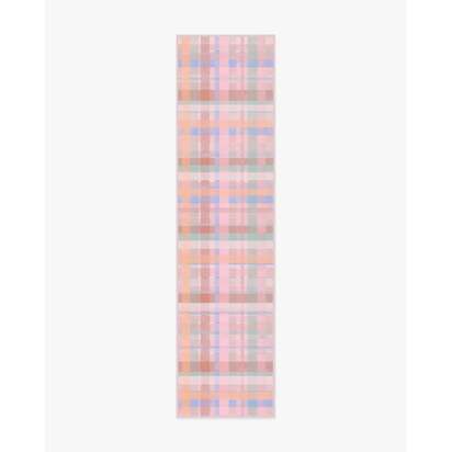 Cora Multicolour Pink Flatwoven Rug - 75 x 305 cm - Rug + Cushioned Pad System