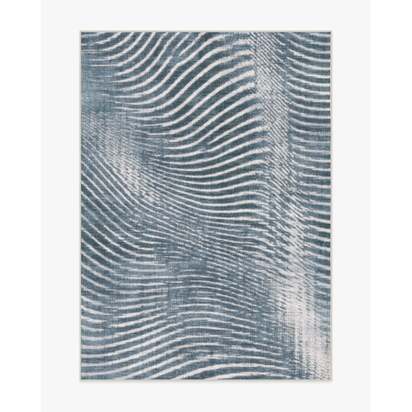Wesley Blue Flatwoven Rug - 150 x 215 cm - Rug + Pad System