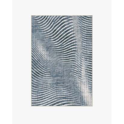 Wesley Blue Flatwoven Rug - 120 x 185 cm - Rug + Cushioned Pad System
