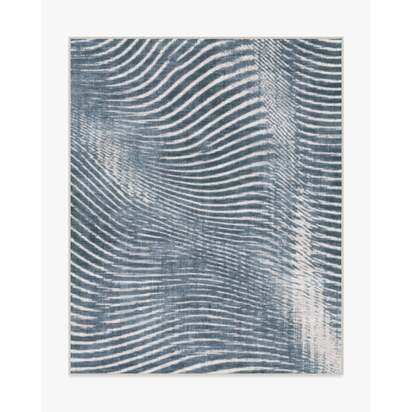 Wesley Blue Flatwoven Rug - 245 x 305 cm - Rug + Cushioned Pad System