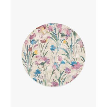 Abeline Multicolour Flatwoven Rug - 185 Round cm - Rug + Cushioned Pad System