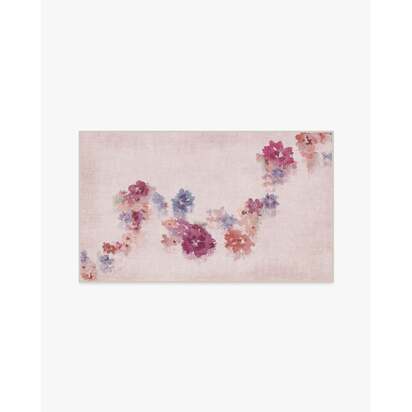 Clara Soft Rose Flatwoven Rug - 90 x 150 cm - Rug + Pad System