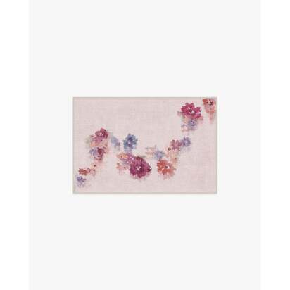 Clara Soft Rose Flatwoven Rug - 60 x 90 cm - Rug + Cushioned Pad System