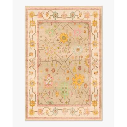 Jemima Neutral Multicolour Flatwoven Rug - 200 x 290 cm - Rug + Pad System