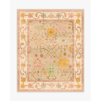 Jemima Neutral Multicolour Flatwoven Rug - 245 x 305 cm - Rug + Pad System