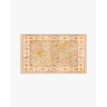 Jemima Neutral Multicolour Flatwoven Rug - 90 x 150 cm - Rug + Cushioned Pad System