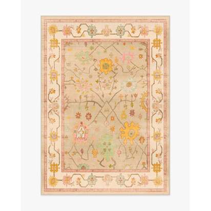 Jemima Neutral Multicolour Flatwoven Rug - 150 x 215 cm - Rug + Cushioned Pad System