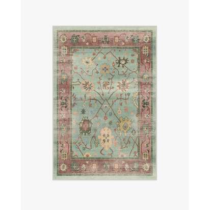 Jemima Sage and Rosewood Flatwoven Rug - 120 x 185 cm - Rug + Pad System