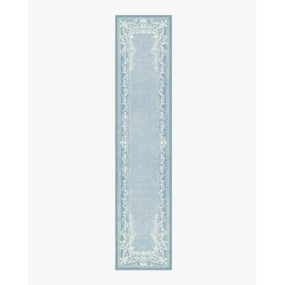 Juliet Slate Blue Flatwoven Rug - 75 x 365 cm - Rug + Pad System