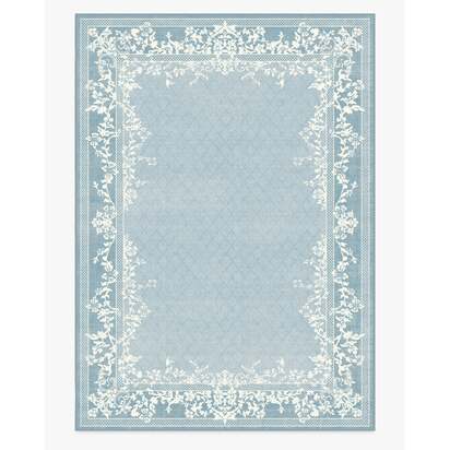 Juliet Slate Blue Flatwoven Rug - 305 x 425 cm - Rug + Pad System