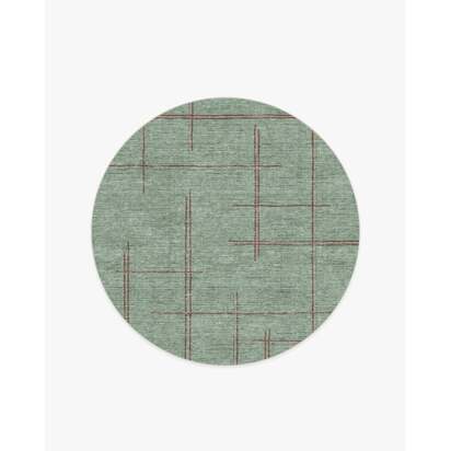 Stellan Sage Flatwoven Rug - 185 Round cm - Rug + Pad System