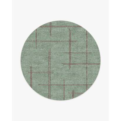 Stellan Sage Flatwoven Rug - 245 Round cm - Rug + Pad System
