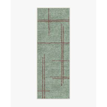 Stellan Sage Flatwoven Rug - 75 x 215 cm - Rug + Cushioned Pad System
