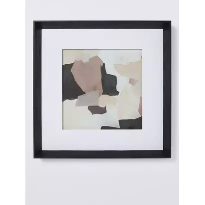 John Lewis Abstract Hand Painted Framed Wall Art, Set of 2, 50 x 50cm, Multi Multi | H50 x W50 x D5.40cm