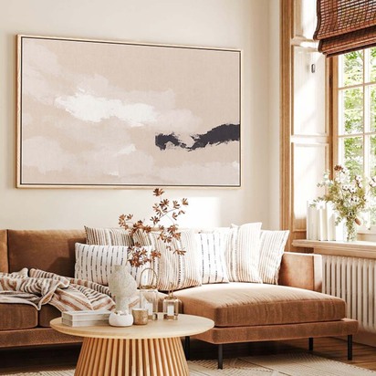 Sky Break Framed Canvas 90 x 150 cm Black