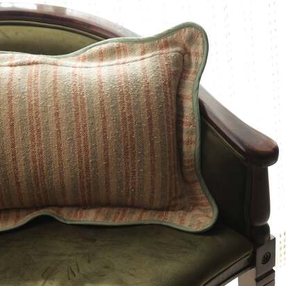 Dahlia Cotton Cushion | "Off White,Coral,Green"