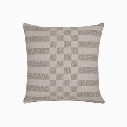 Ernest Cotton-Linen Cushion | "Beige,Ivory"