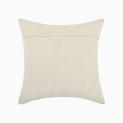 Guinevere White Cotton Cushion | "White,Blue"