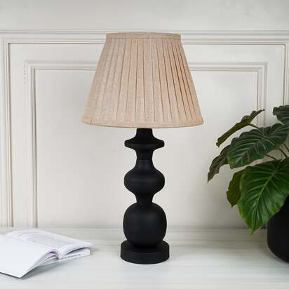 Alden Black Metal Table Lamp | "Black,Ivory"
