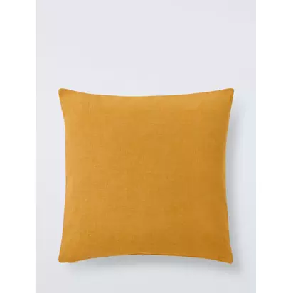 John Lewis Cotton Plain Indoor/Outdoor Cushion Mustard | 45 x 45 cm