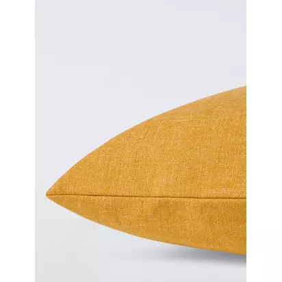 John Lewis Cotton Plain Indoor/Outdoor Cushion Mustard | 45 x 45 cm