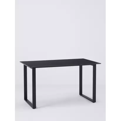 John Lewis Breton Sintered Stone Dining Table, Black Black | H75 x W80 x D130cm