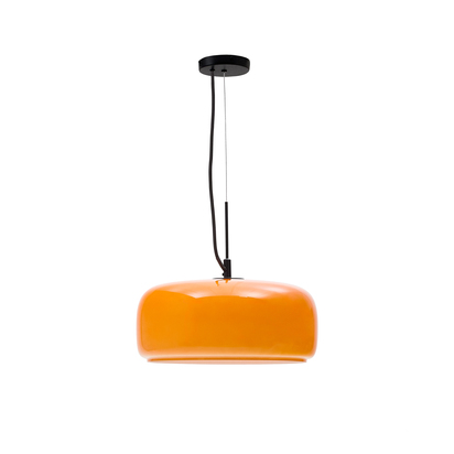 Reig orange glass ceiling lamp, Ã˜ 38 cm
