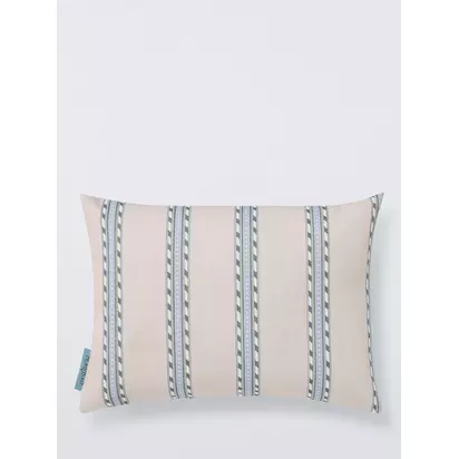 Morris & Co. Holland Park Stripe Indoor/Outdoor Cushion, Blue Slate | 30 x 40cm