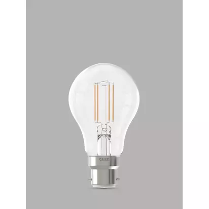 Calex 7.5W BC LED Dimmable A60 Bulb, Clear Clear | H10.3 x Dia.6cm