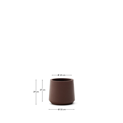 Calun maroon cement planter Ã˜ 32cm