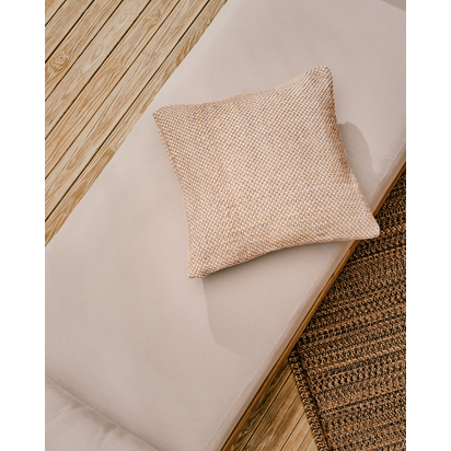 Mascarell white cotton and polyester cushion cover 50 x 50 cm