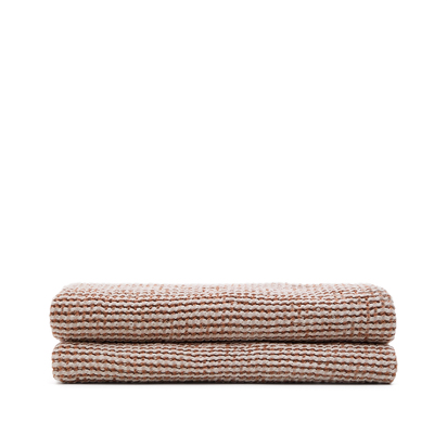 Eria beige 100% cotton blanket 130 x 170cm