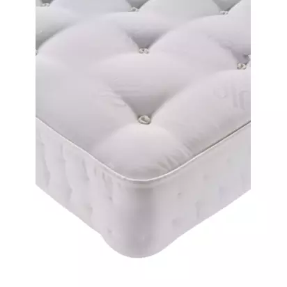 John Lewis Classic Collection 1000 Pocket Spring Mattress, Medium Tension, King Size White | H25 x W150 x D200cm