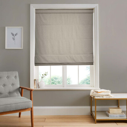 Made To Measure - Campanile Mink Roman Blind Natural Blinds Plain Blinds Graham & Brown