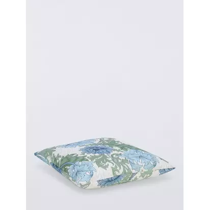 Morris & Co. Chrysanthemum Indoor/Outdoor Cushion, Indigo Indigo | 43 x 43cm