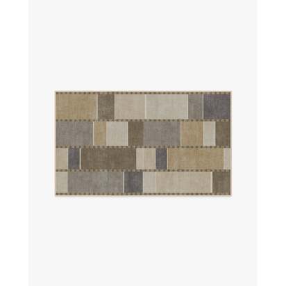 Vienna Beige & Stone Flatwoven Rug by Michael Michalsky - 90 x 150 cm - Rug + Pad System