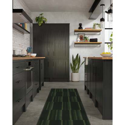 London Olive & Green Flatwoven Rug by Michael Michalsky - 200 x 290 cm - Rug + Pad System