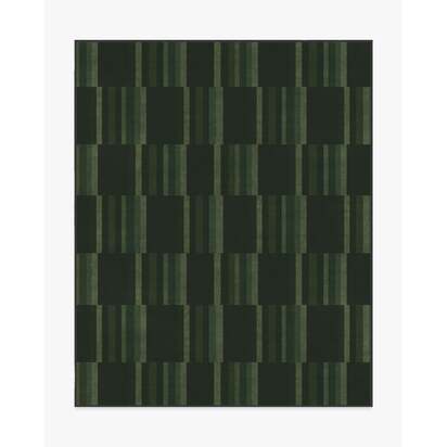 London Olive & Green Flatwoven Rug by Michael Michalsky - 245 x 305 cm - Rug + Pad System