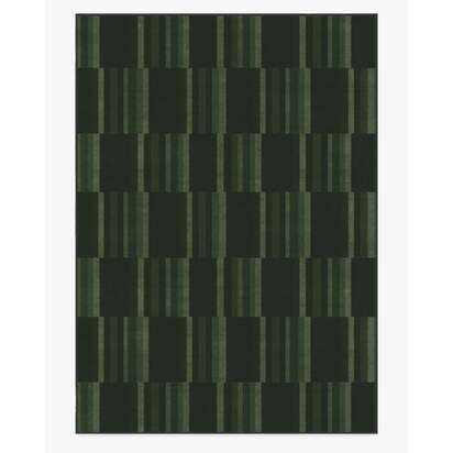 London Olive & Green Flatwoven Rug by Michael Michalsky - 305 x 425 cm - Rug + Pad System
