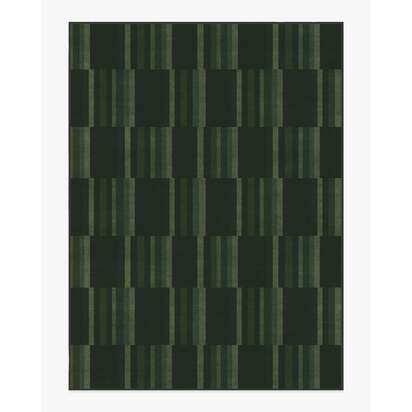 London Olive & Green Flatwoven Rug by Michael Michalsky - 275 x 365 cm - Rug + Cushioned Pad System