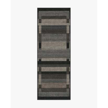 Paris Tonal Grey Flatwoven Rug by Michael Michalsky - 75 x 215 cm - Rug + Pad System