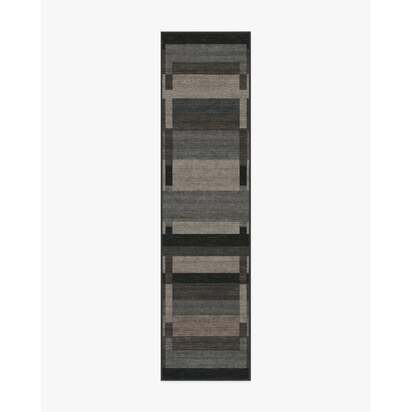 Paris Tonal Grey Flatwoven Rug by Michael Michalsky - 75 x 305 cm - Rug + Pad System