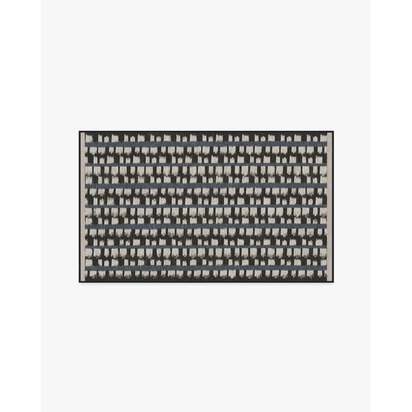 Berlin Charcoal & Sand Flatwoven Rug by Michael Michalsky - 90 x 150 cm - Rug + Pad System