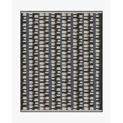 Berlin Charcoal & Sand Flatwoven Rug by Michael Michalsky - 245 x 305 cm - Rug + Cushioned Pad System