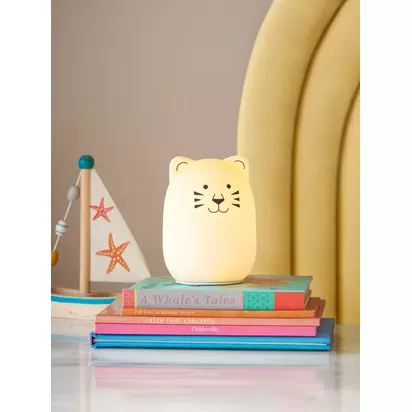 John Lewis Kids' Colour Changing Rechargeable Light Oyster - Tiger | 13.5 cm x 10 cm