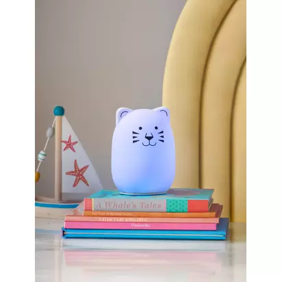 John Lewis Kids' Colour Changing Rechargeable Light Oyster - Tiger | 13.5 cm x 10 cm